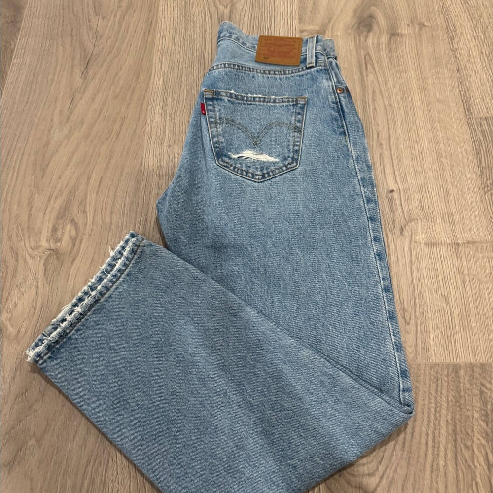 Levi 501 jeans with rips